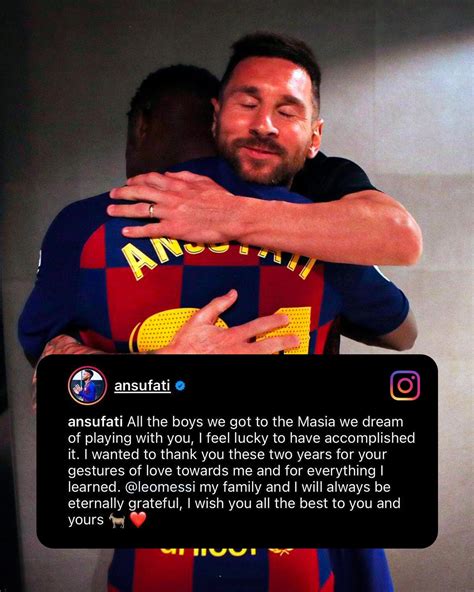 Espn Fc On Twitter Ansu Fati Says Goodbye To Leo Messi Https T Co