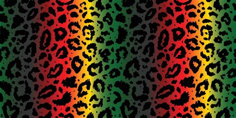 Vector Seamless Pattern With Colored Leopard Print Animal Print