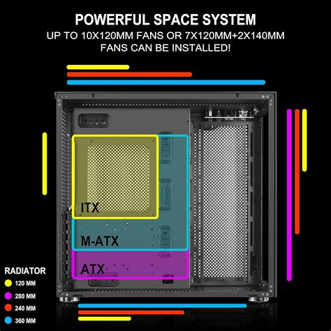 Buy Amanson Pc Case Atx Mid Tower Case Tempered Glass Gaming Computer