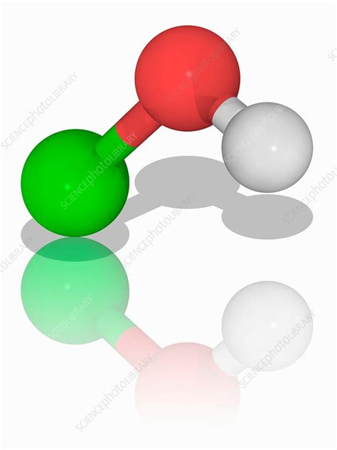 Hypochlorous Acid Chemical Compound Molecule Stock Image F