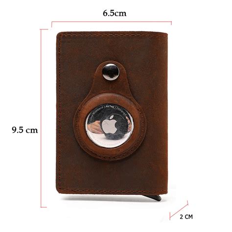 Customized Engraving Credit Bank Card Holder Rfid Airtag Wallet Men