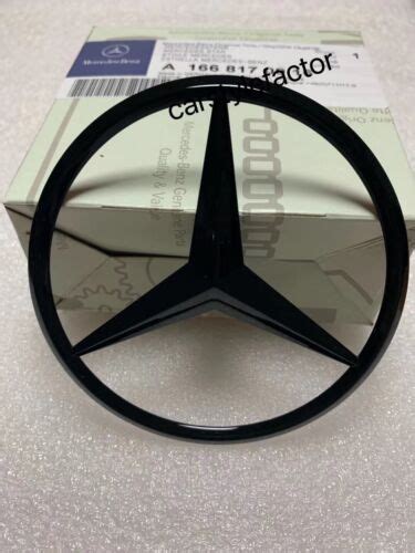 Gloss Black Rear Boot Emblem Star Badge For Mercedes Gle Suv W