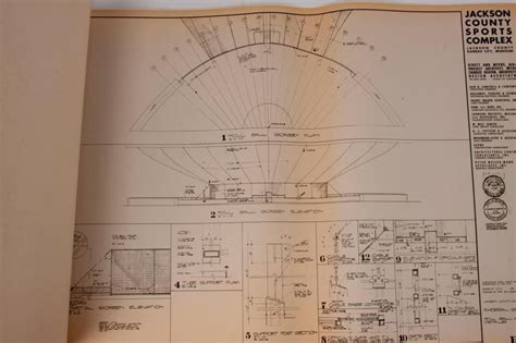 Sold Price Kauffman Stadium Architectural Blueprints 1969 March 6