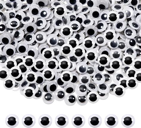 Amazon TOAOB 150pcs 6mm Plastic Wiggle Googly Eyes Self Adhesive