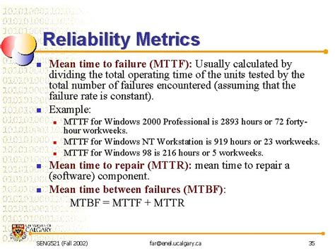 SENG 521 Software Reliability Testing Software Reliability Models