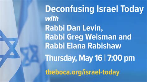 Deconfusing Israel Today Temple Beth El Of Boca Raton