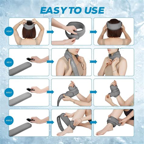 Neck Ice Pack Wrap Reusable Cold Hot Therapy For Neck Injuries Adjustable Gel Ice Wrap For