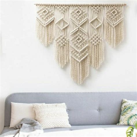 Jual Hiasan Dinding Macrame Dekorasi Wall Hanging Tali Cotton Makrame