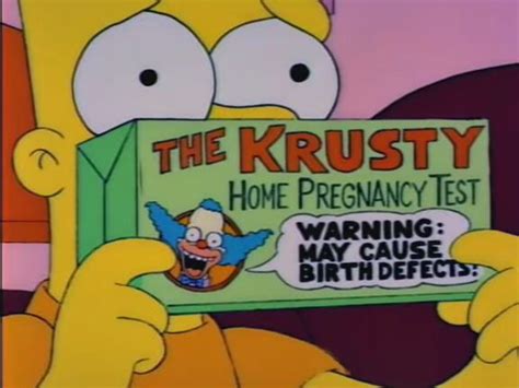 Krusty The Clowns Home Pregnancy Test The Simpsons Simpson