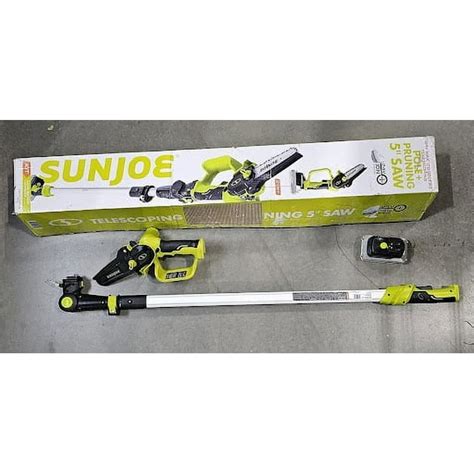 Open Box Sun Joe 24v Hcswp Lte 24volt Ion Cordless Telescoping Pole Pruning Saw