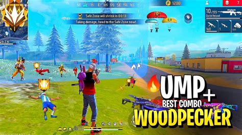 Ump Woodpecker🔥 Best Combo Op 1 Vs 4 Solo Vs Squad Gameplay 🤯 Free