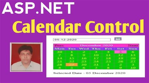 Calendar Control In Aspnet Youtube