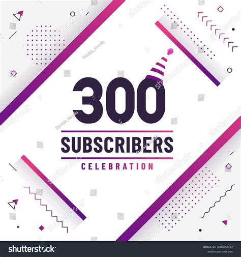 Thank You Subscribers Celebration Modern Stock Vector Royalty Free