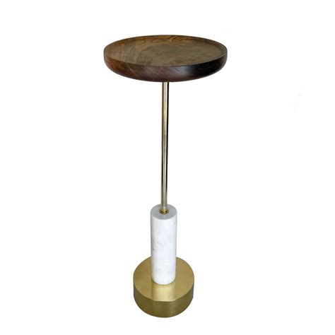 Ari White Marble Drink Table
