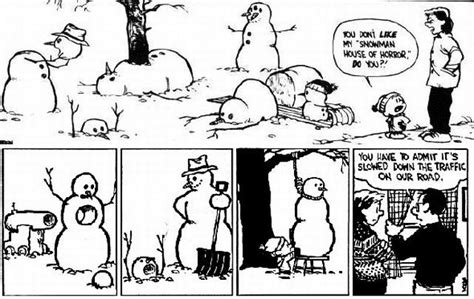 calvin and hobbes snowmen