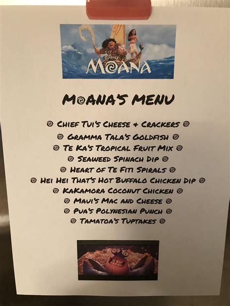 Moana Movie Night Menu Diy Ideas Artofit