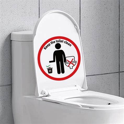 Mikease English Logo Pvc Toilet Stickers Bathroom Decorative Wall