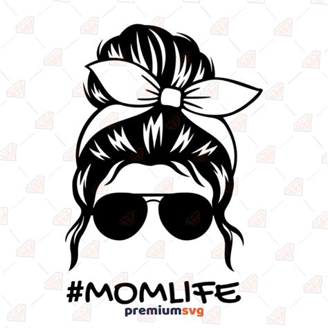 Svg Files For Cricut Mom Life Svg Hairstylist Messy Hair Bun Svg Files