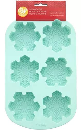 Molde Copos De Nieve De Invierno Cavidades Wilton Color Celeste