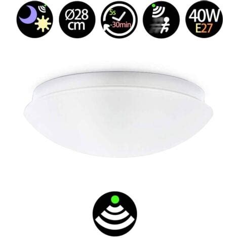 Plafón LED de superficie con sensor para bombilla E27