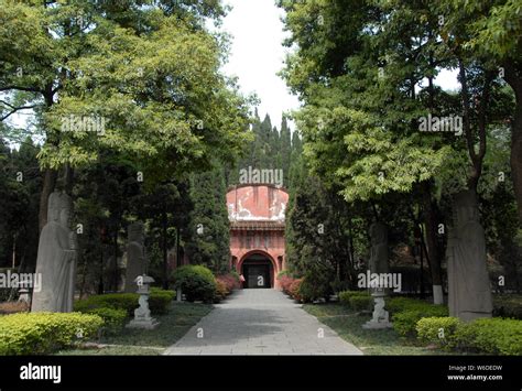 The Tomb of Wang Jian in Chengdu, Sichuan, China. This tomb is also ...