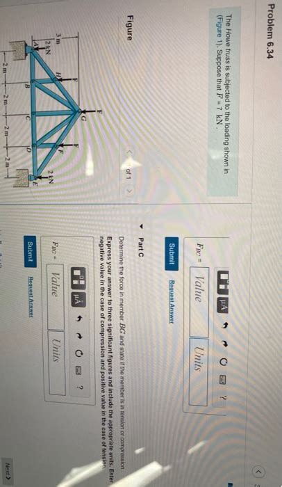 Solved The Howe Truss Is Subjected To The Loading Shown In Chegg