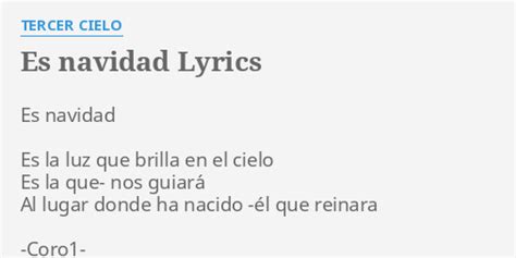 Es Navidad Lyrics By Tercer Cielo Es Navidad Es La