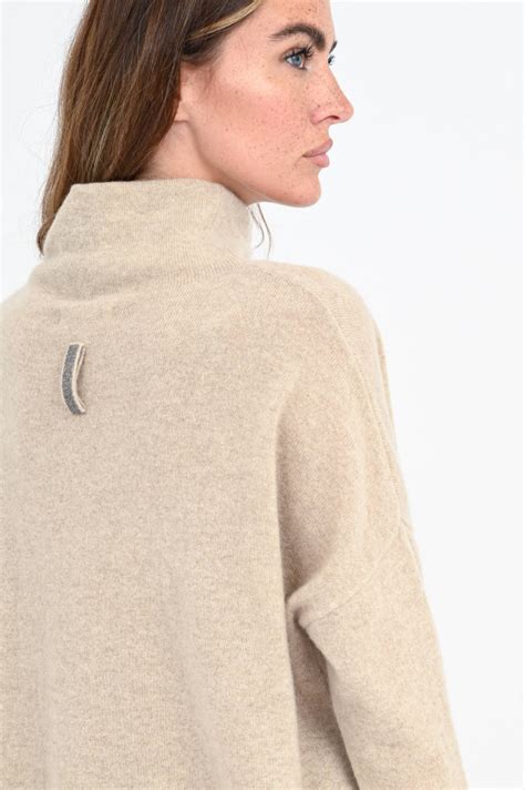 Hemisphere Kaschmir Strickpullover Mit Turtleneck In Beige Gruener At