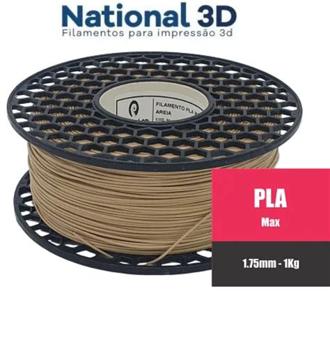 Filamento Pla Max Bege Areia National D Mm Kg Loja D