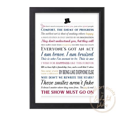 Greatest Showman Quotes Print - Movie Quote Wall Art