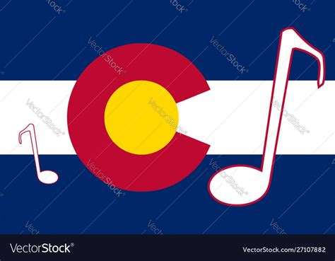 Musical Colorado State Flag Royalty Free Vector Image