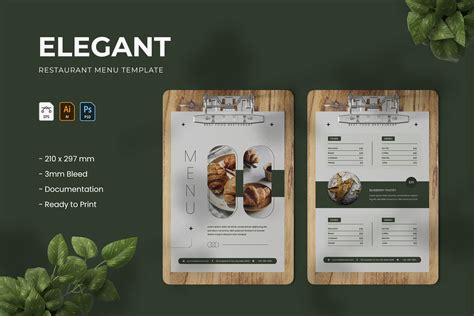 Elegant - Menu Graphic by Vunira.Template · Creative Fabrica