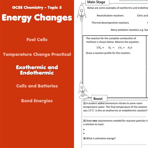 Exothermic And Endothermic Reactions Worksheet Exothermic And