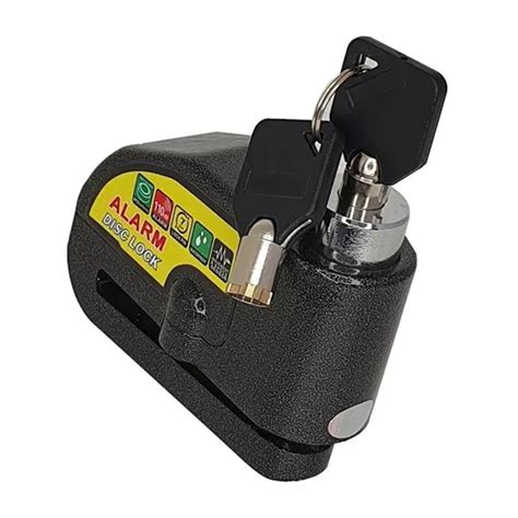 Trava Moto Com Alarme - Trava Cadeado com Alarme sonoro Freio a Disco Moto Bike Scooter
