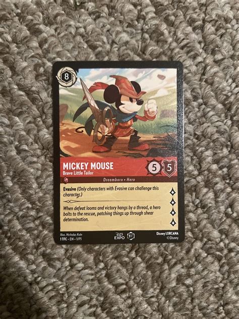 Disney D Expo Lorcana Mickey Mouse Exclusive Promo Card Only