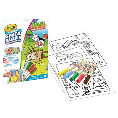 Crayola Color Wonder Coloring Book With 4 Markers Animal Friends