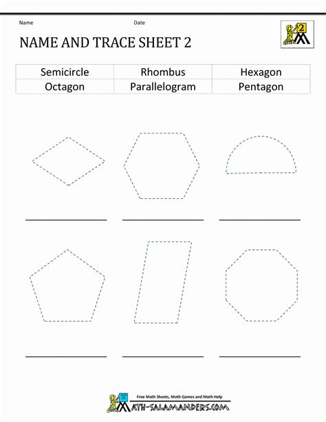 Shapes Worksheets 2nd Grade Lovely 2d Shapes Worksheets 2nd Grade ...