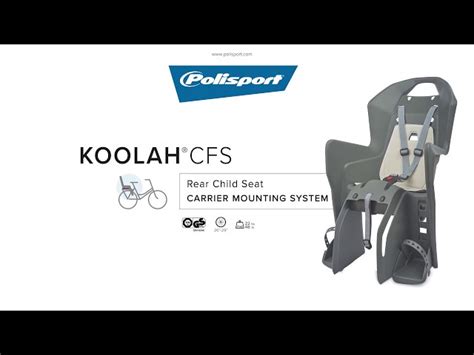 Детское велокресло Polisport KOOLAH CFS dark grey/silver 8631500005 ...