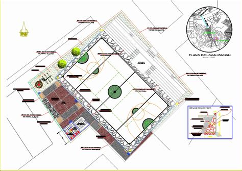 Área deportiva en AutoCAD Descargar CAD gratis 548 56 KB Bibliocad