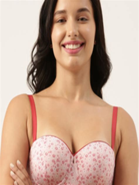 Buy Enamor Pink And White Underwired Half Coverage T Shirt Bra Bra For Women 15199856 Myntra