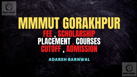 Mmmut Gorakhpur Admission Cutoffs Placement Courses Ranking