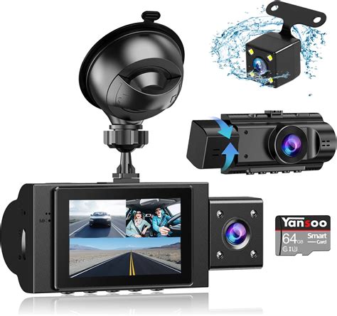 Dash Cam Front And Rear With Wifi Ips P Fhd Dashcam For Car