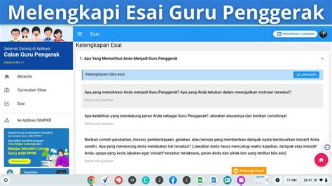 Cara Mengisi Esai Calon Guru Penggerak Angkatan 11 YouTube