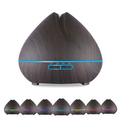 Decdeal Honey Peach Shape Aroma Essential Oil Diffuser Grain Led Light