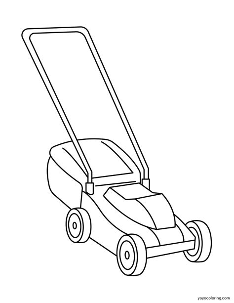 Lawn Mower Coloring Pages ᗎ Printable Painting Template