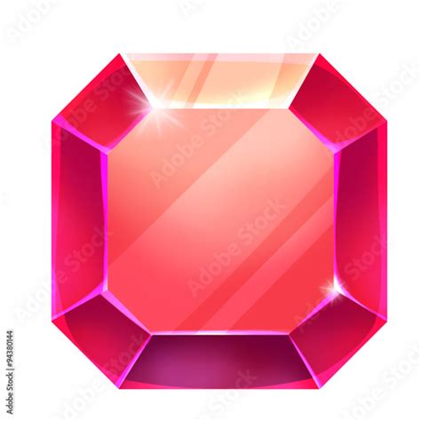 Illustration The Red Gem Element Creation Game Assets Stock