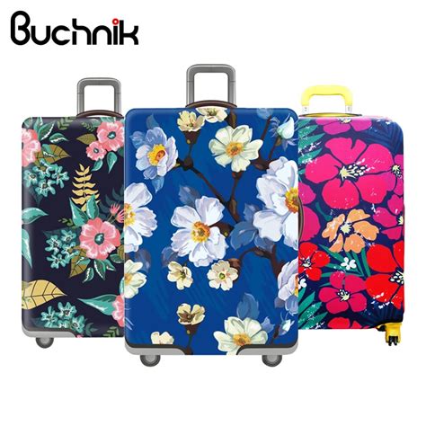 Plum Flower Travel Luggage Cover Chinese Style Womens Trolley Suitcase Cover Travel Essential