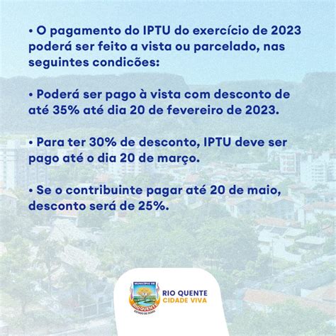 PAGUE SEU IPTU 2023 ATE 35 DE DESCONTO Prefeitura Municipal De