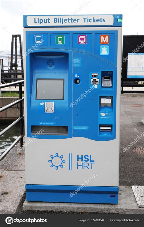 Helsinki Finland September One Ticket Vending Machine Service Hsl