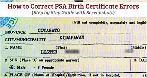 How To Correct Psa Birth Certificate Errors Wrong Spelling Or Entry